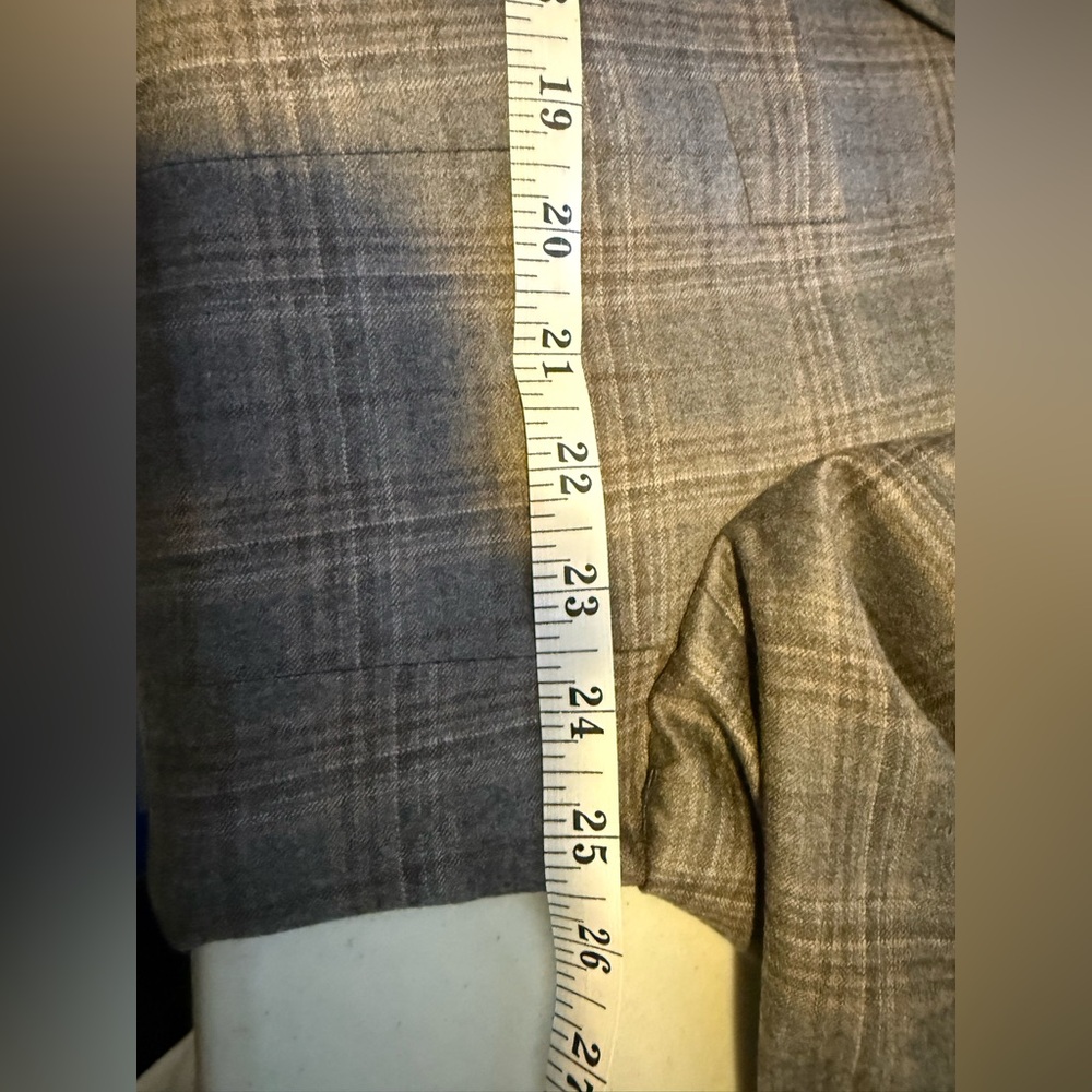 Coppley Men’s 48R Gray Plaid Blazer – Reda 1865 Super 130’s Wool Sport Coat - Picture 11 of 11